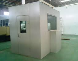 Sound enclosure spray booth